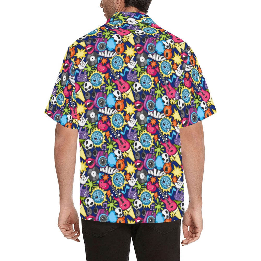 Sticker Music - Mens Hawaiian Shirt