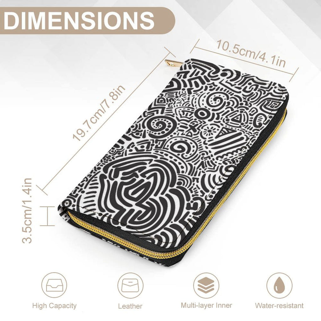 Black And White -  PU Leather Wallet