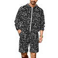Mathematics Men's Lightweight Sun Hoodie & Shorts Set 4XL Men's Lightweight Sun Hoodie & Shorts Maths Printed Offshore