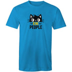 Ew People, Cat - Mens T-Shirt Arctic Blue Mens T-shirt animal Printed In Australia