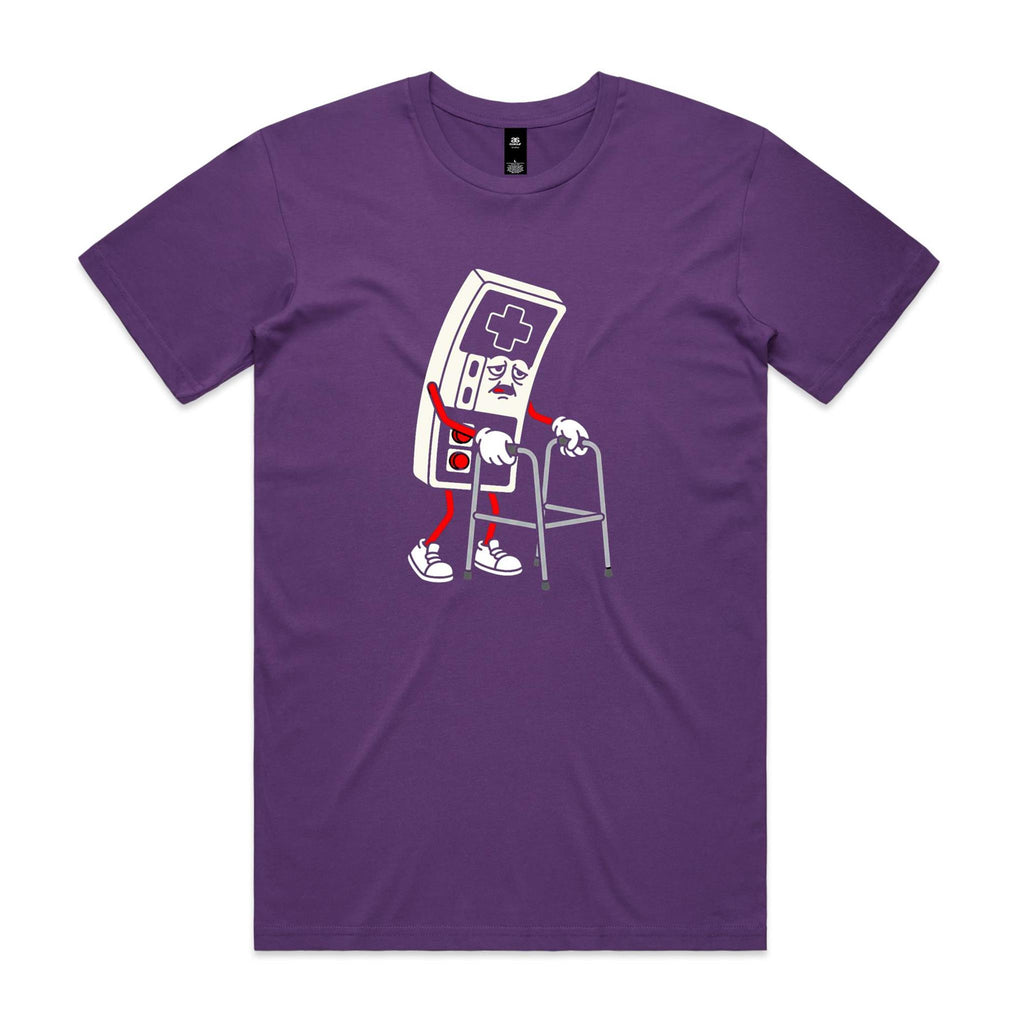 Retro Gamer Men's AS Colour T-shirt Purple Mens T-shirt Games Printed In Australia