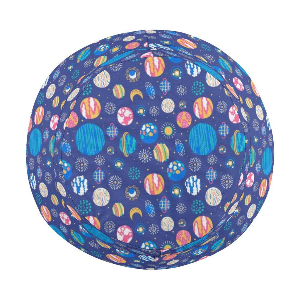 Planets On Blue Kids Bucket Hat Kids Bucket Hat Printed Offshore Space