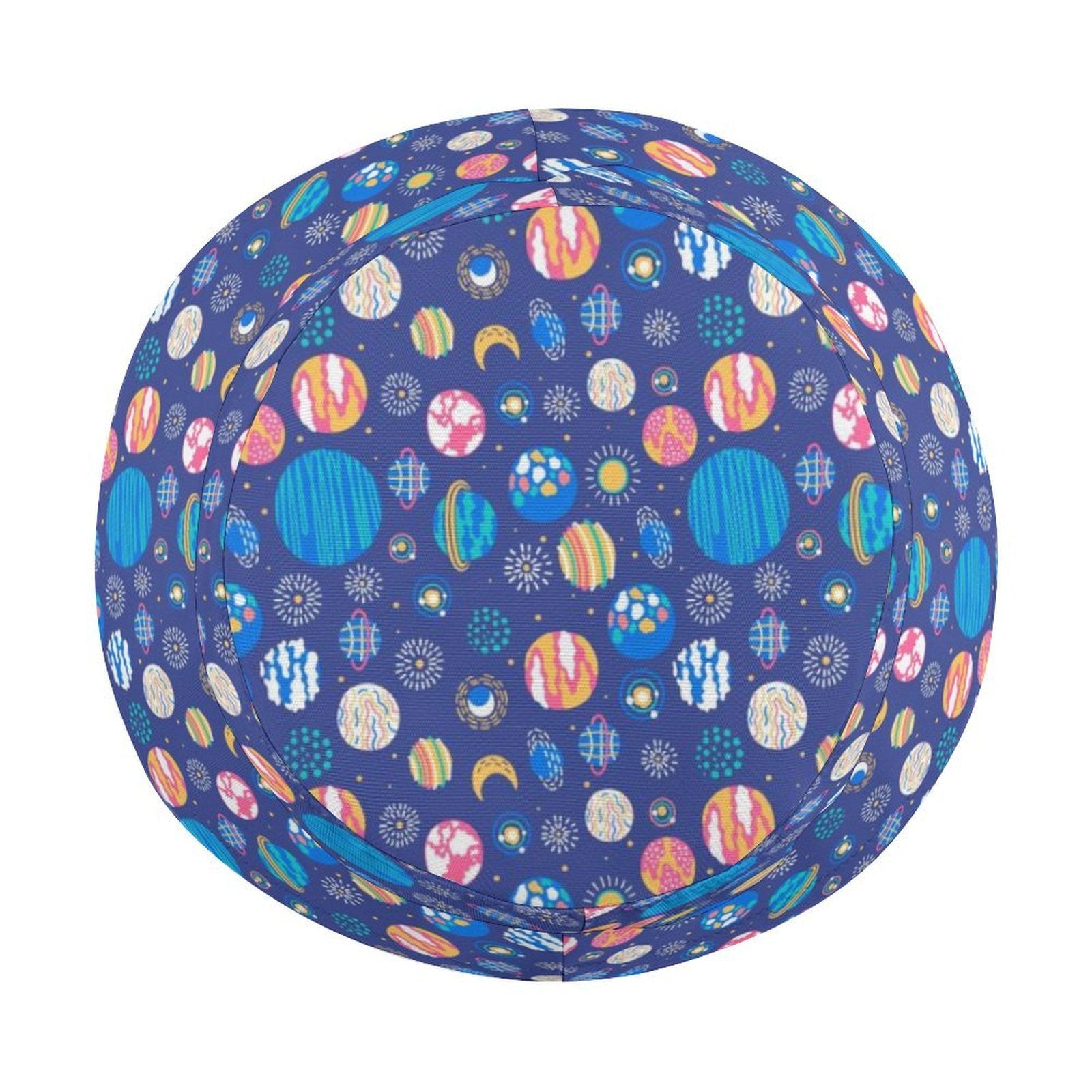 Planets On Blue Kids Bucket Hat Kids Bucket Hat Printed Offshore Space