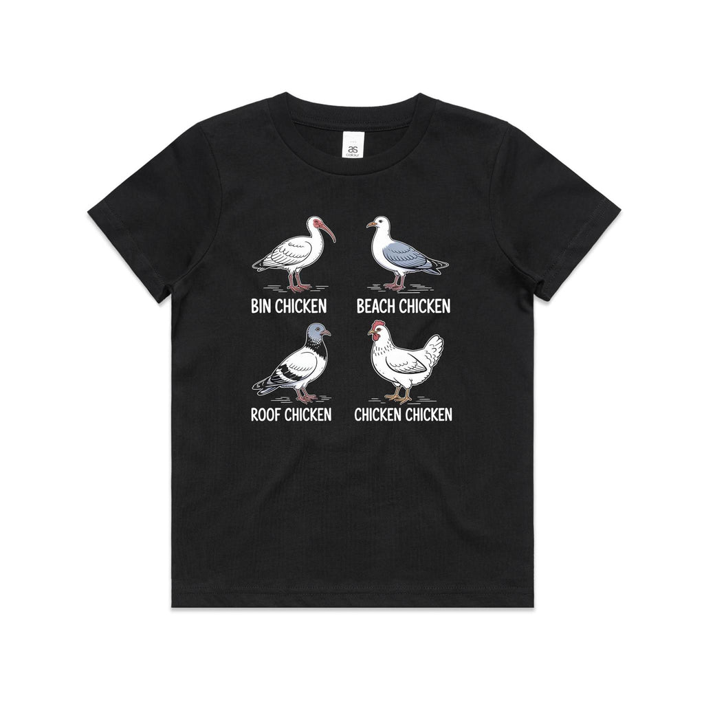 Bin Chicken Kid's AS Colour T-shirts