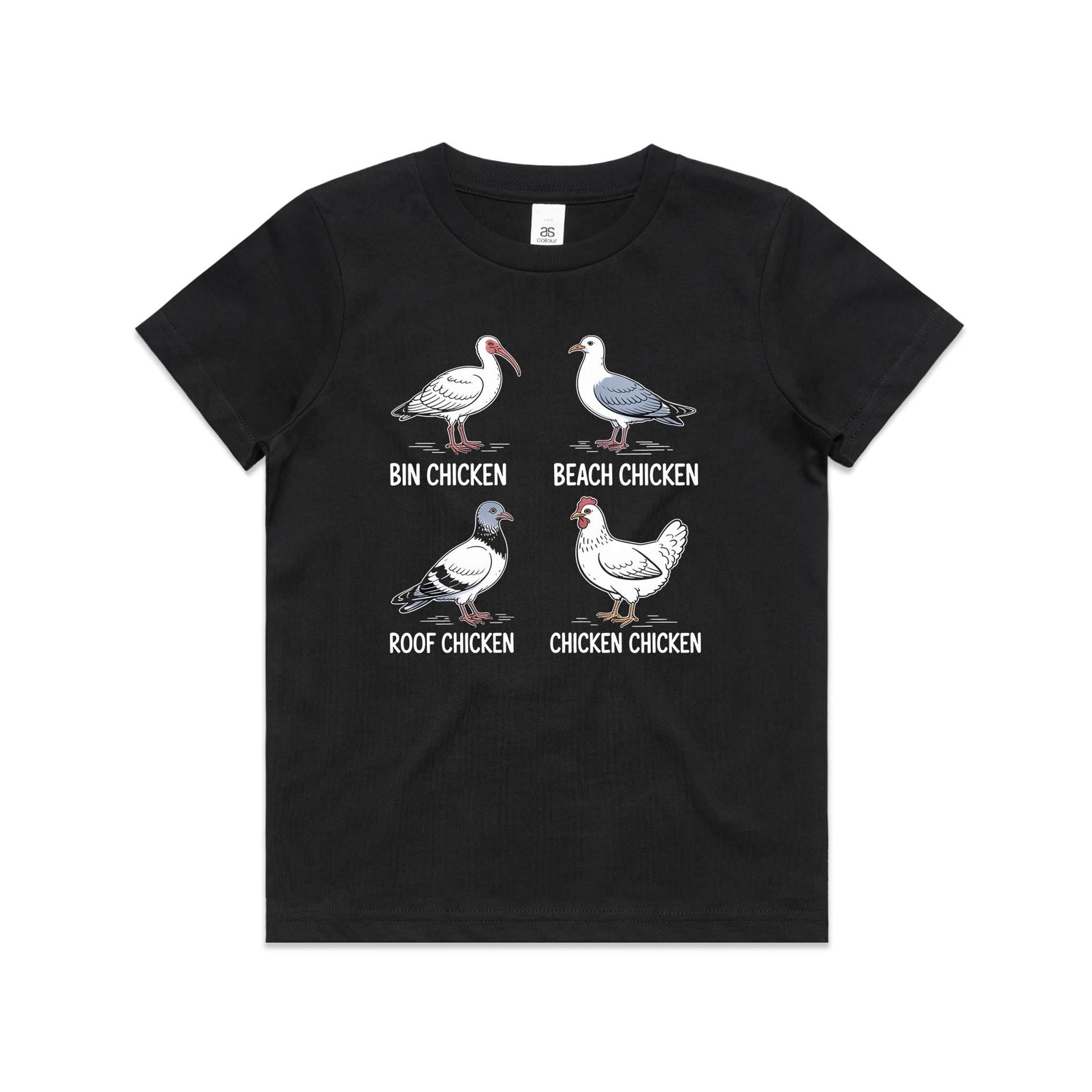 Bin Chicken Kid's AS Colour T-shirts