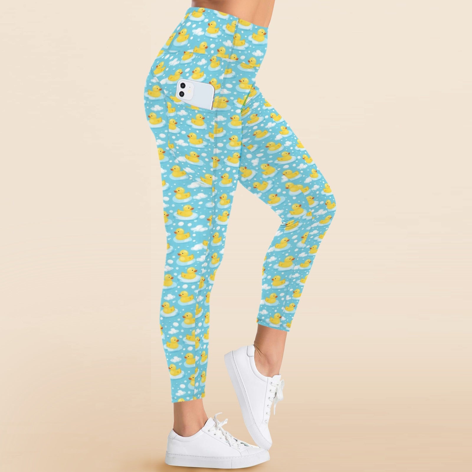 Rubber Ducks Women's High Waist Pockets Yoga Leggings