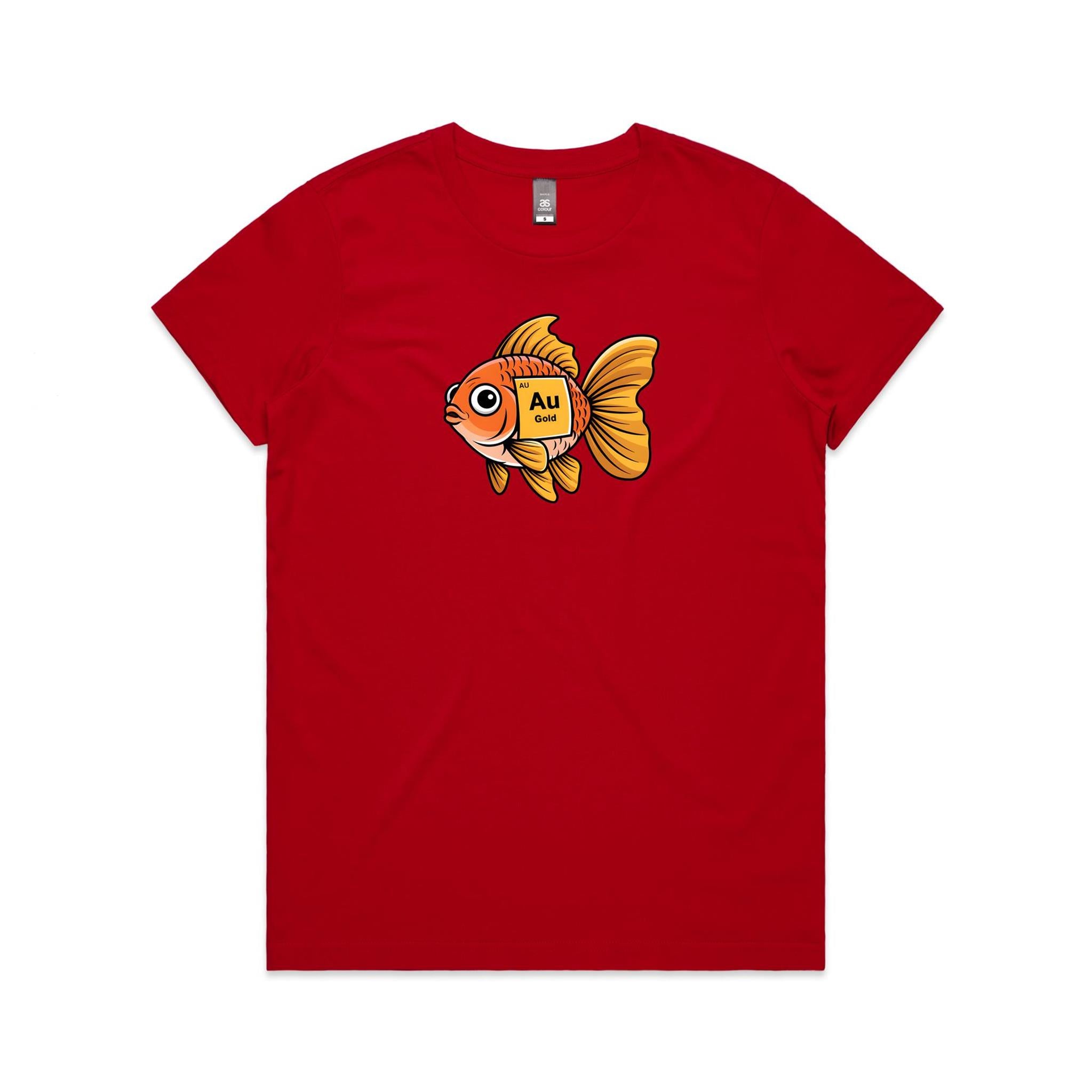 Gold Fish Periodic Table Women's AS Colour T-shirt