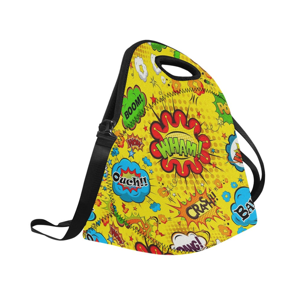 Comic Book Yellow - Neoprene Lunch Bag Neoprene Lunch Bag Printed Offshore