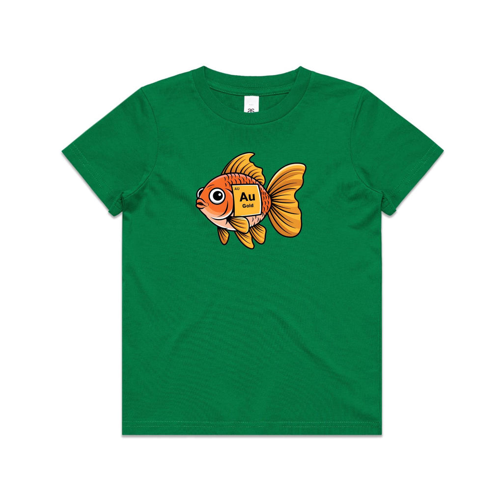Gold Fish Periodic Table Element Kids AS Colour T-shirt