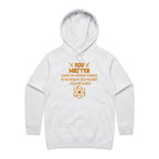 You Matter, Physics Pun - Womens Hoodie White Marle Womens Hoodie Printed In Australia Science