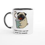 Coffee Is Why I Got Out Of Bed This Morning - White 11oz Ceramic Mug with Colour Inside Ceramic Black Colour 11oz Mug animal coffee Globally Fulfilled