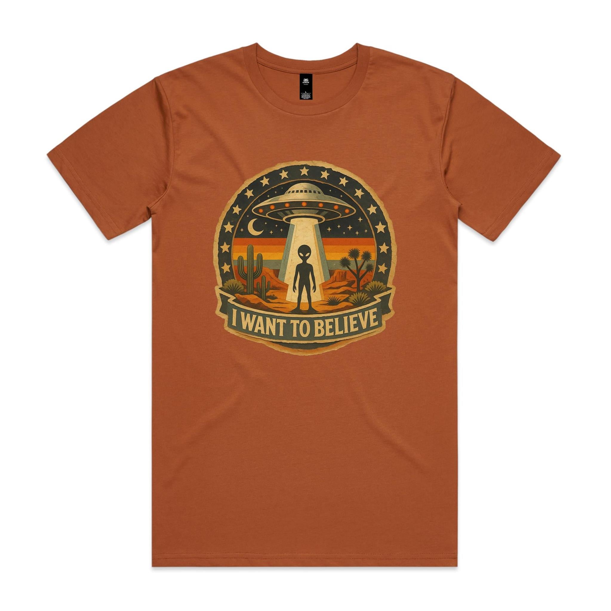 I Want To Believe Vintage UFO Men's AS Colour T-shirt