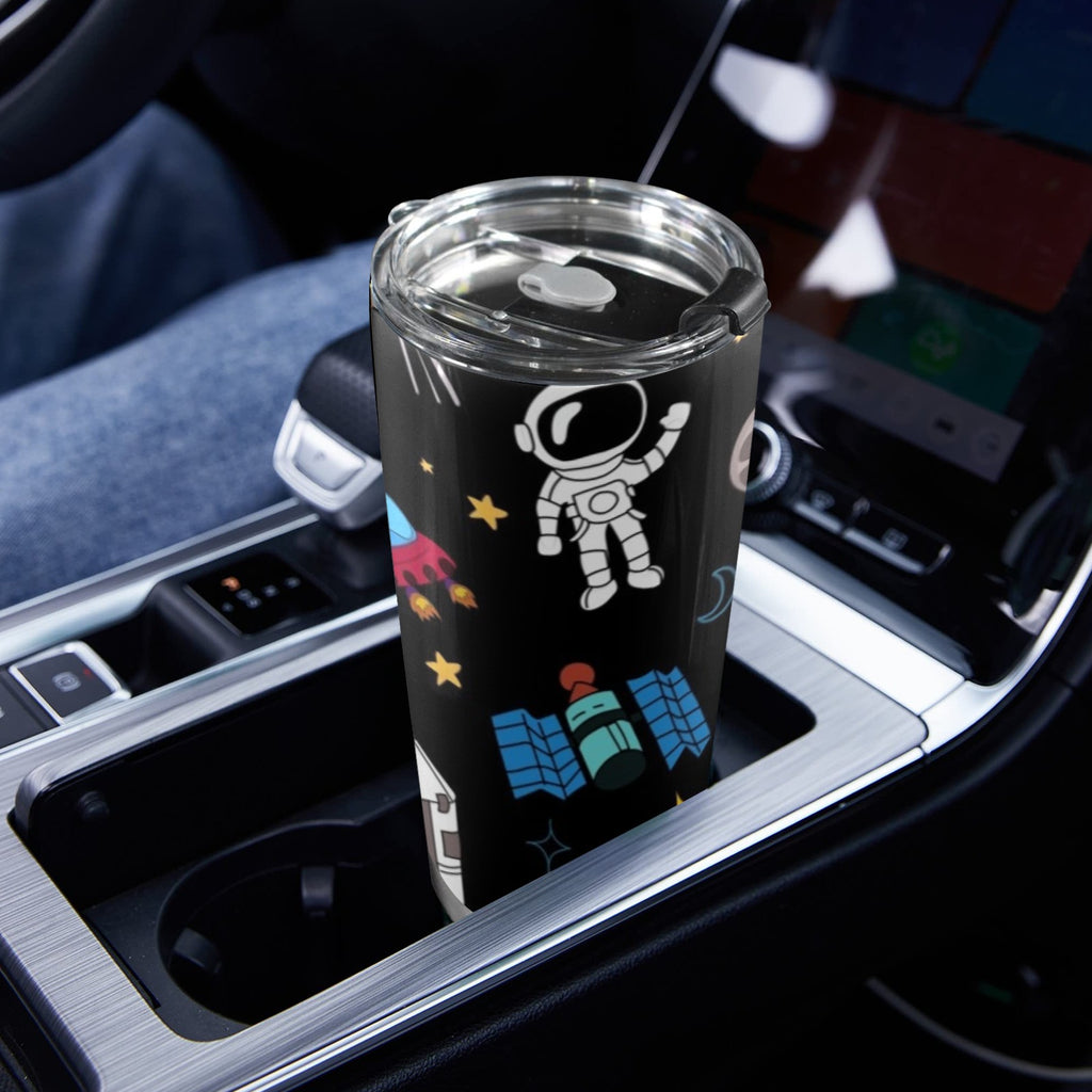 Kids Space - 20oz Mobile Tumbler with Lid (Black Lock) 20oz Travel Mug Printed Offshore Space