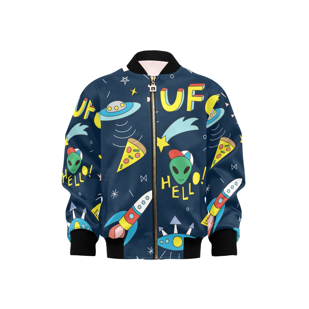 Alien Hello Kids Bomber Jacket XL Kids Bomber Jacket Printed Offshore Sci Fi