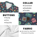 Video Game Men's Short Sleeve Hawaiian Shirt Men's Hawaiian Shirt (New) Games Printed Offshore Retro