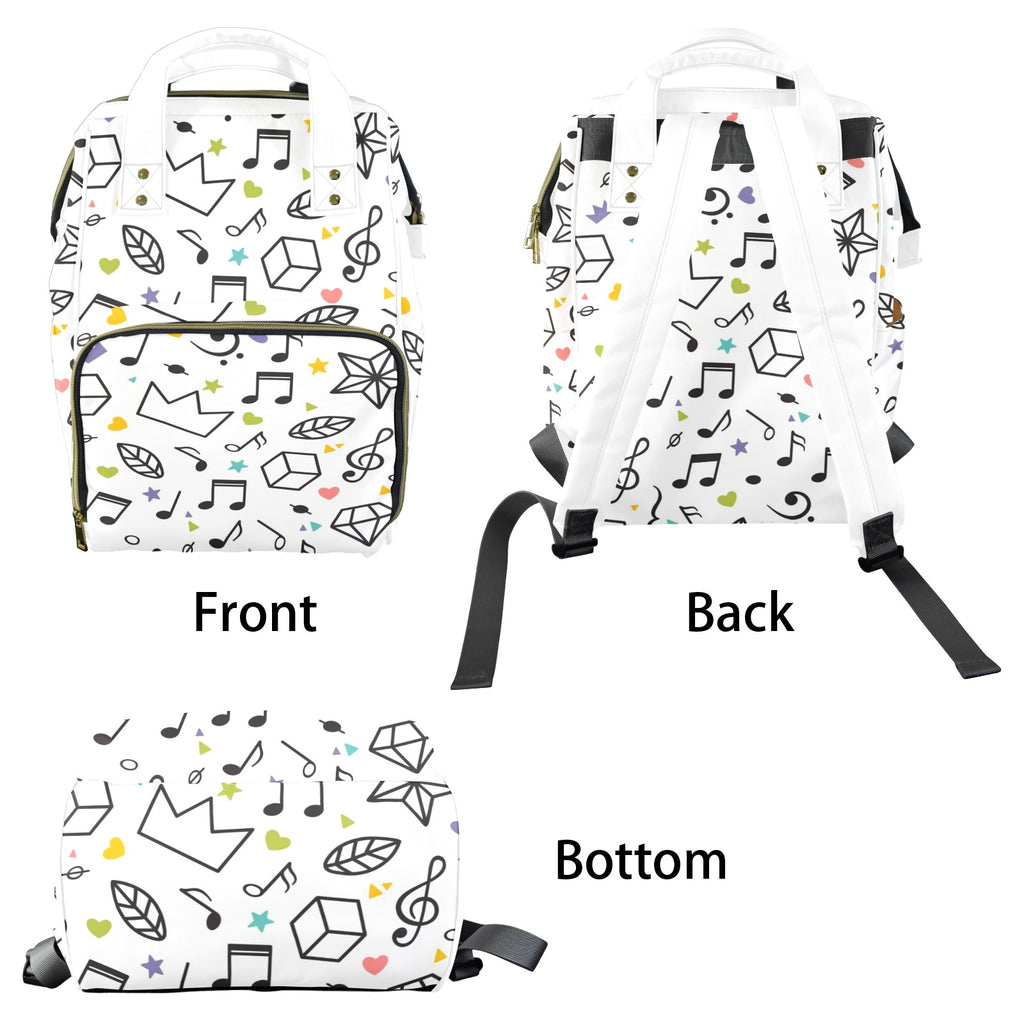 Music Time - Multi-Function Backpack, Nappy / Diaper Bag