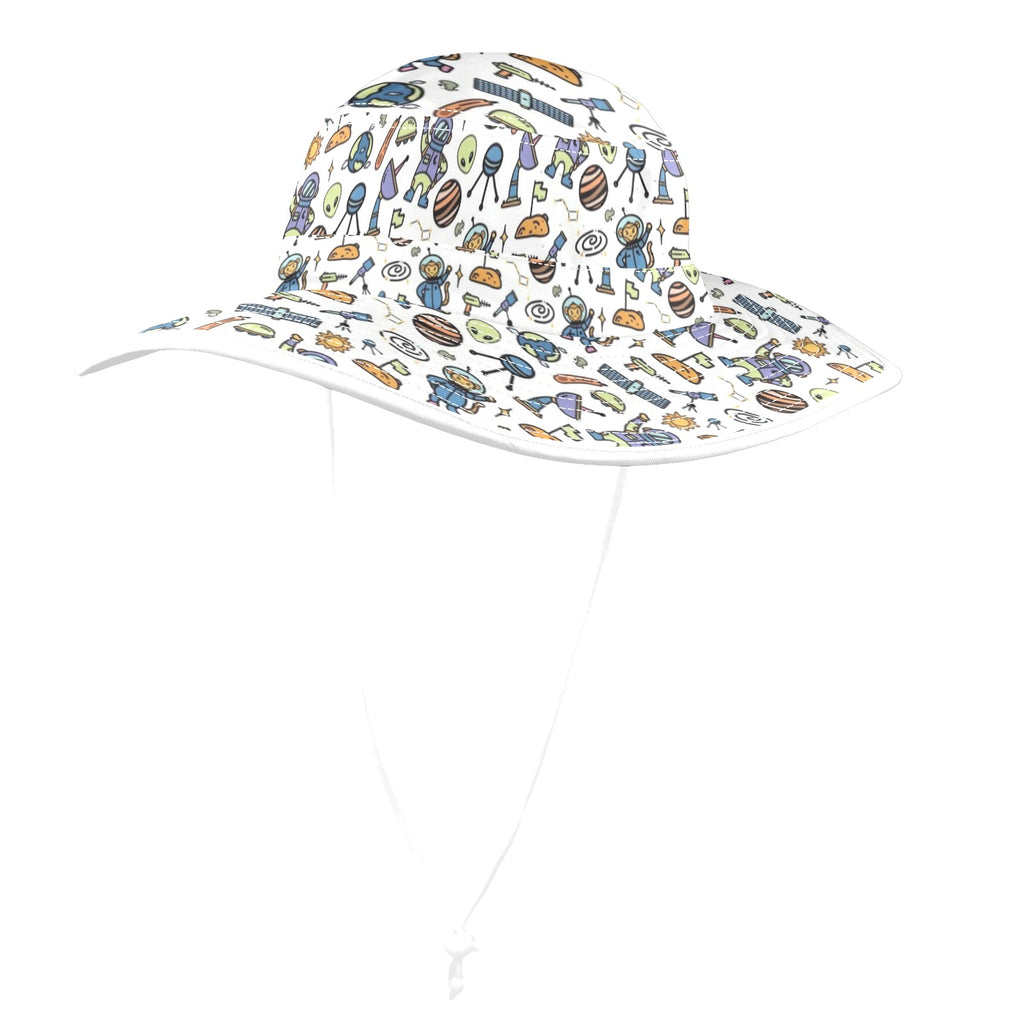 All About Space Wide Brim Bucket Hat Wide Brim Bucket Hat Printed Offshore Space