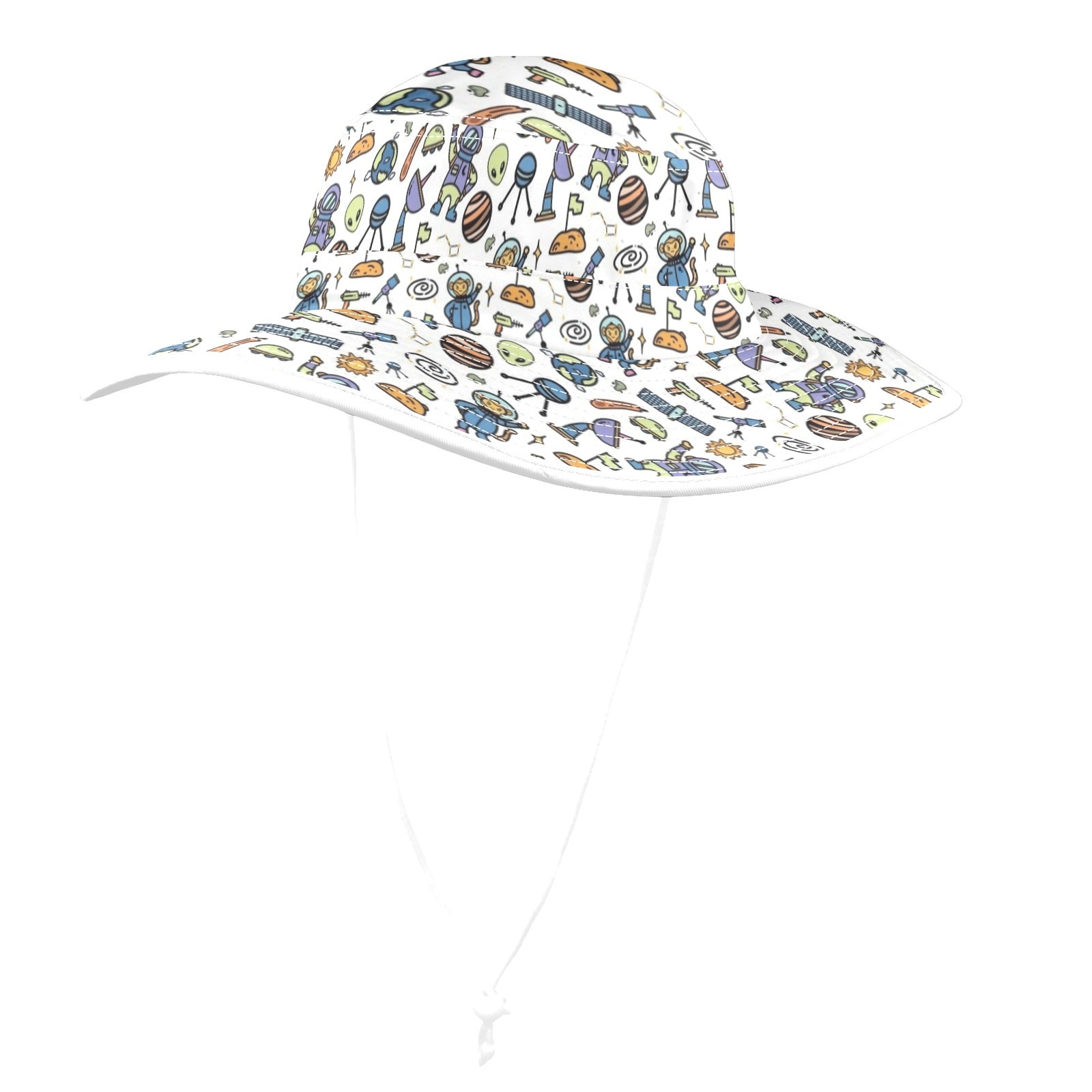 All About Space Wide Brim Bucket Hat Wide Brim Bucket Hat Printed Offshore Space
