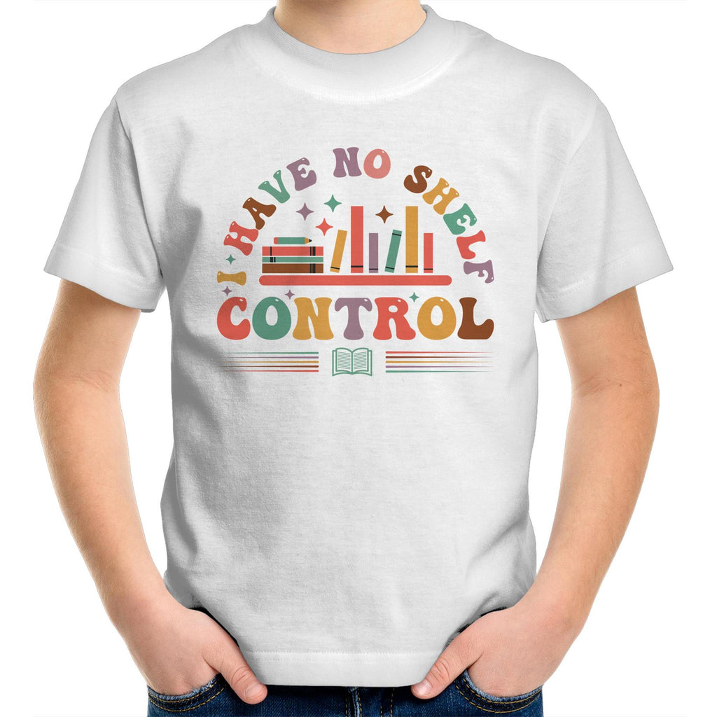 I Have No Shelf Control, Books - Kids Youth T-Shirt White Kids Youth T-shirt Printed In Australia Reading