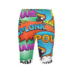 Comic Book 2 Women's Bike Shorts With Side Pockets Women's Bike Shorts comic Printed Offshore