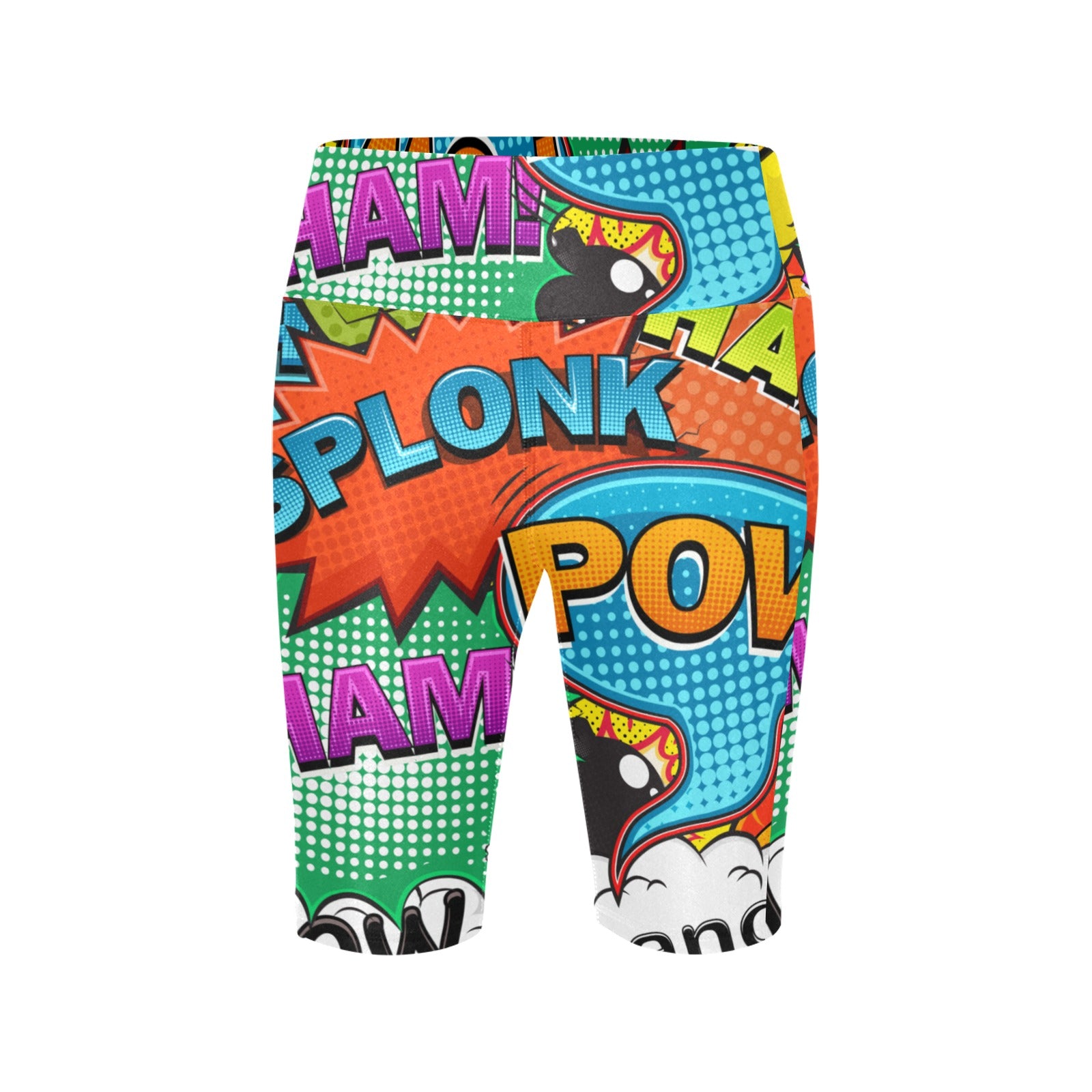 Comic Book 2 Women's Bike Shorts With Side Pockets Women's Bike Shorts comic Printed Offshore