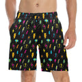 Fun Lightning Men's Mid-Length Beach Shorts 5XL Men's Mid-Length Beach Shorts comic Printed Offshore