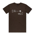 Cat String Theory Physics Men's AS Colour T-shirt Dark Chocolate Mens T-shirt animal Printed In Australia Science