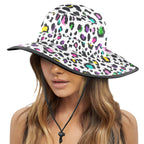 Animal Print In Colour - Wide Brim Bucket Hat Wide Brim Bucket Hat animal Printed Offshore