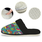 Crazy Characters Men's Fur Trim Thick-Sole Indoor Slippers Men's Fur Trimmed Slippers Printed Offshore Sci Fi