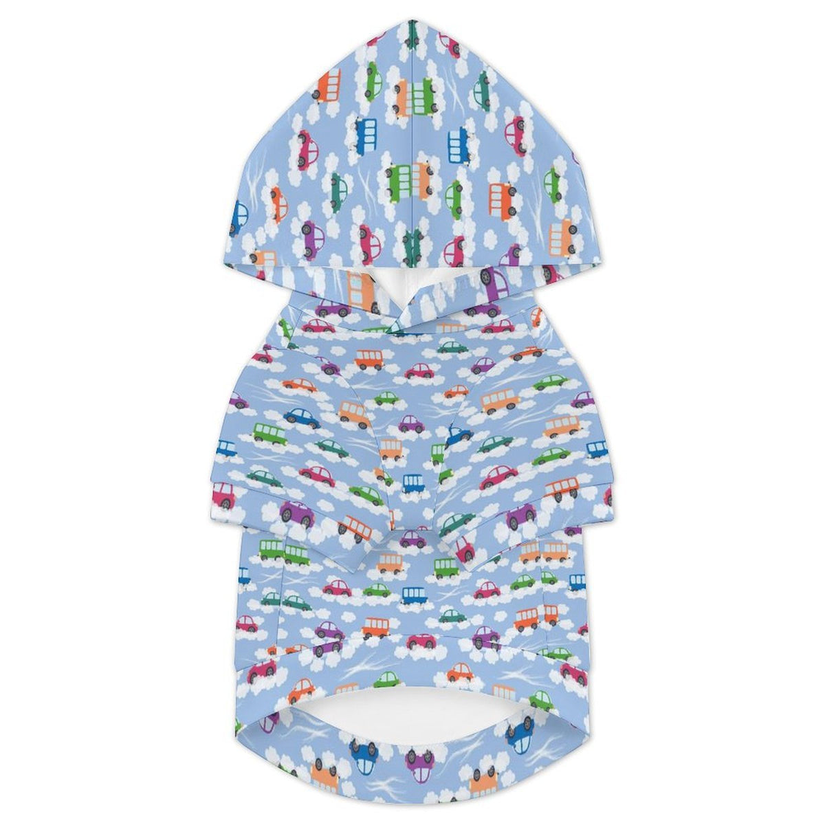 Colourful Cars Pet Hoodie (Large Size)