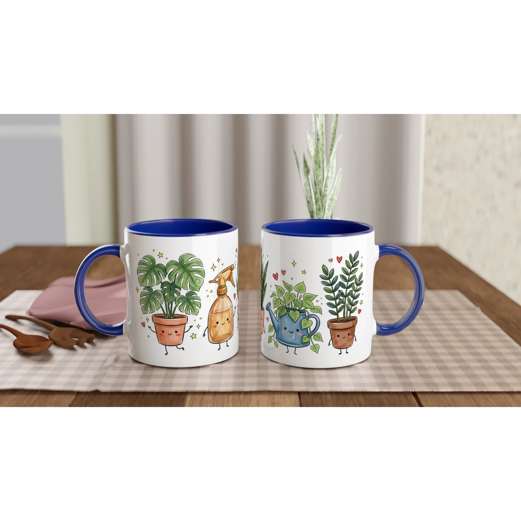Plant Lover 11oz Ceramic Mug Ceramic Blue 11 oz Mug Globally Fulfilled Plants
