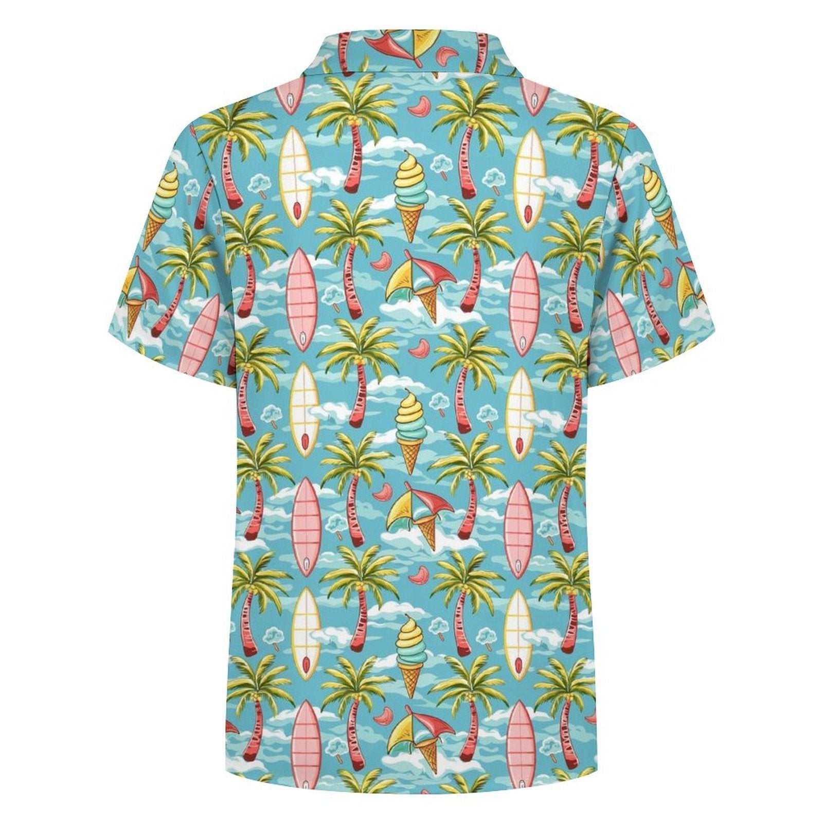 Summer Surf Kids Youth Short Sleeve Button Up Shirt