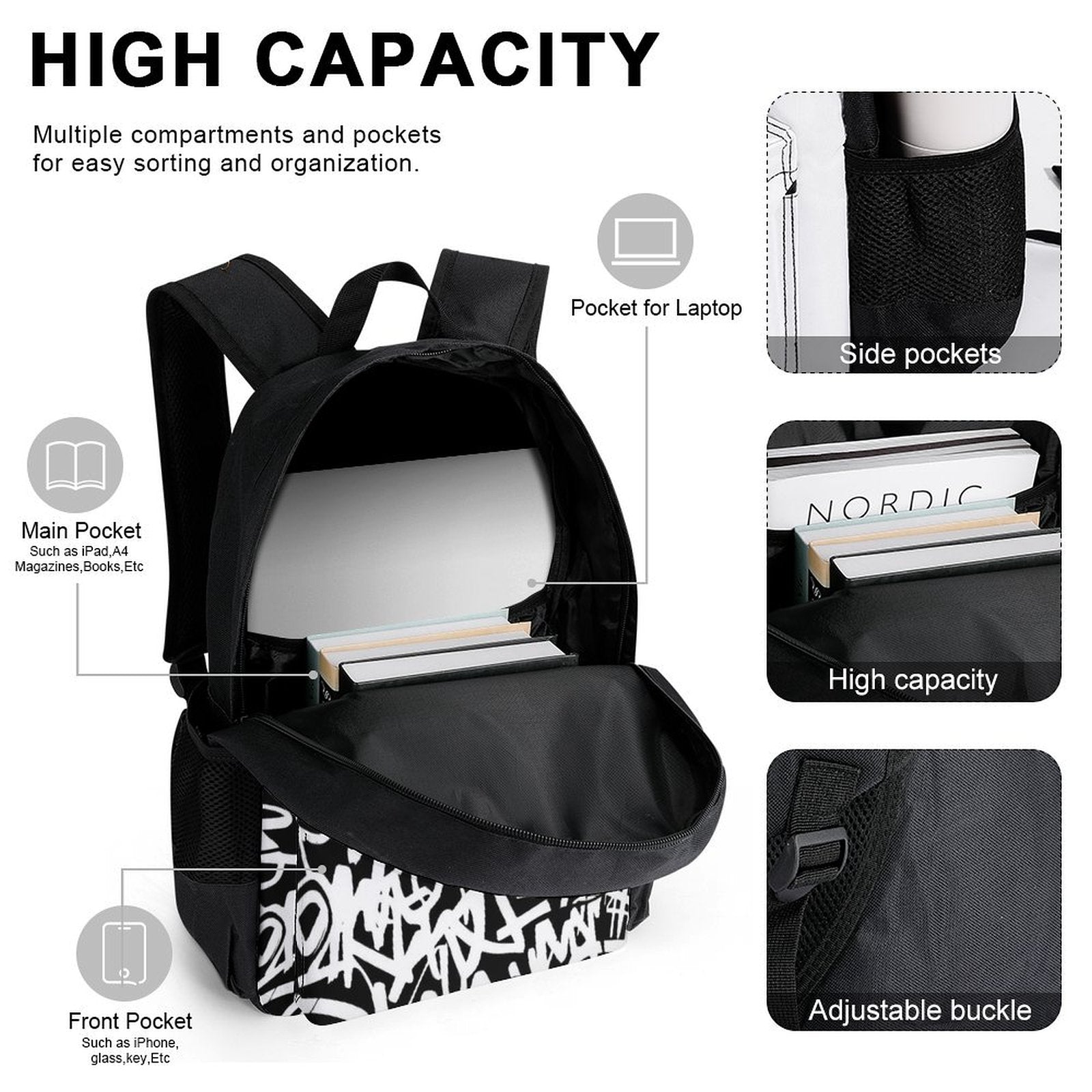 Graffiti - Three Piece Backpack Set