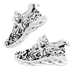 Graffiti White Women's Twisted Sole Sneakers