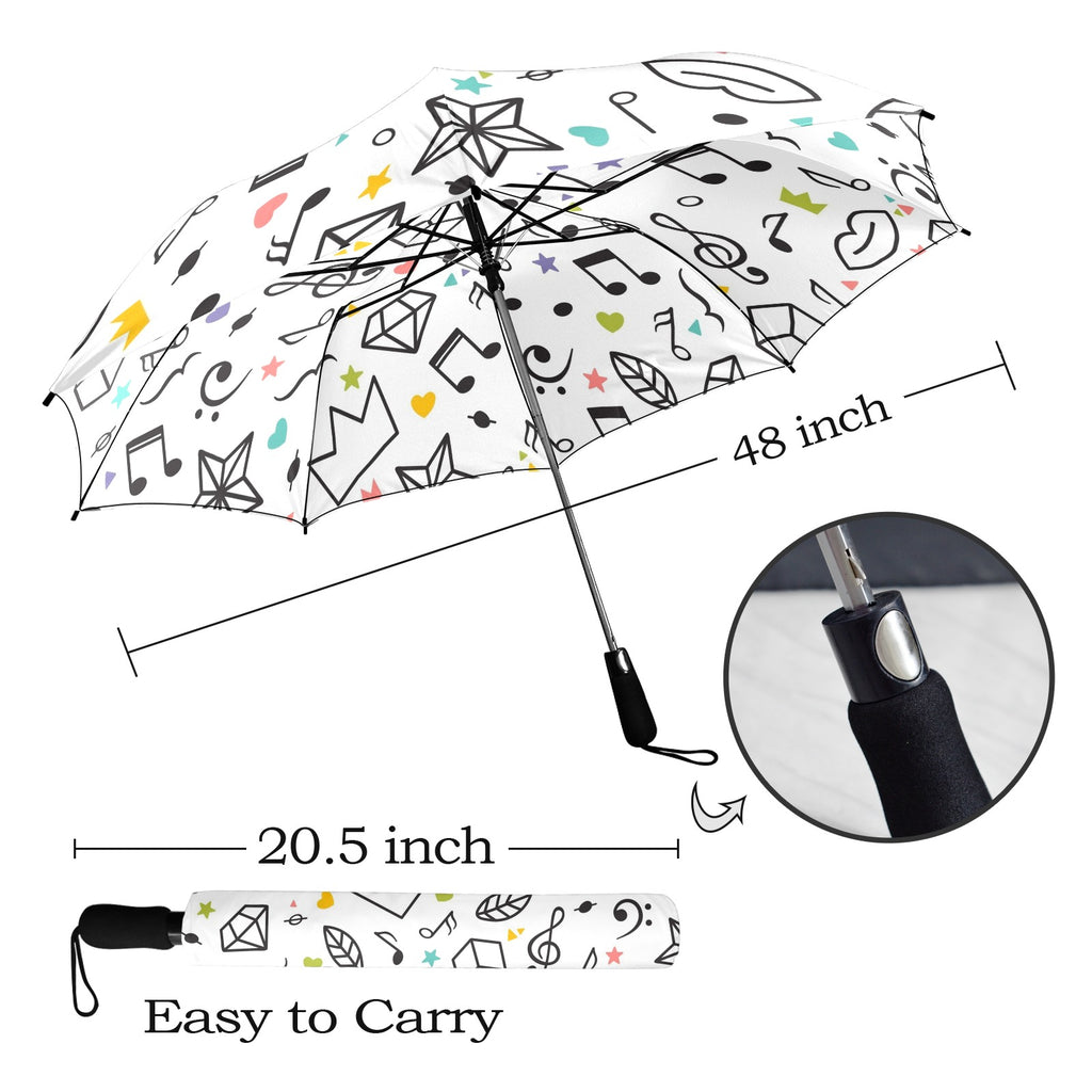 Music Time - Semi-Automatic Foldable Umbrella (Model U12) Semi-Automatic Foldable Umbrella (U12)