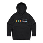 Chess - Womens Hoodie Black Womens Hoodie Chess Games Printed In Australia