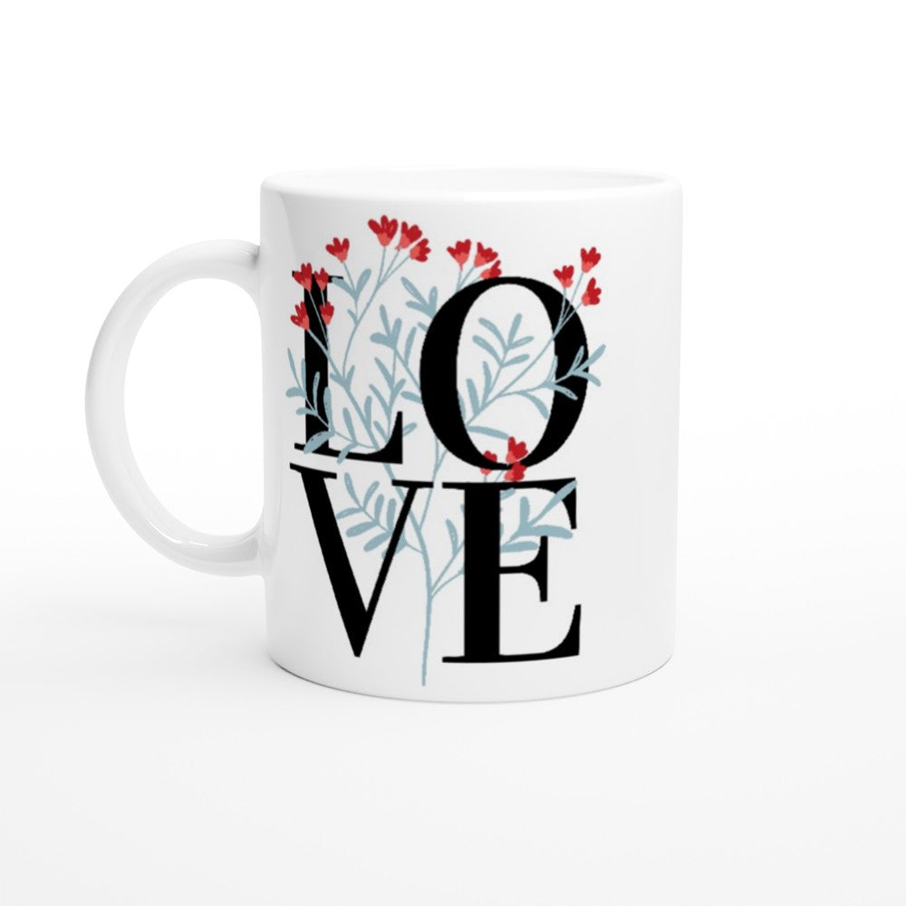 Love - White 11oz Ceramic Mug Default Title White 11oz Mug Globally Fulfilled love