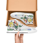 Floral Butterfly - Women's High Top Canvas Shoes