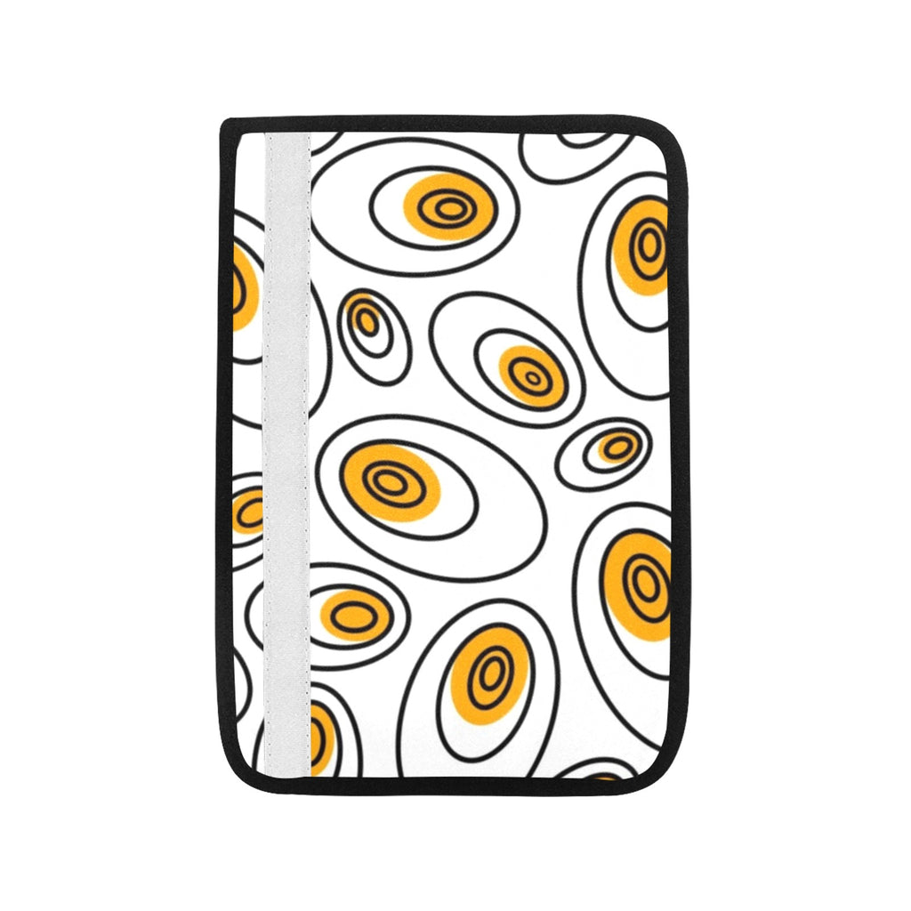 Abstract Eggs Car Seat Belt Cover 7''x10'' (Pack of 2) Car Seat Belt Cover 7x10 (Pack of 2) Food Printed Offshore