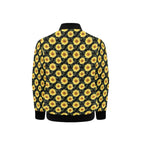 Painted Sunflower Kids Bomber Jacket Kids Bomber Jacket Plants Printed Offshore