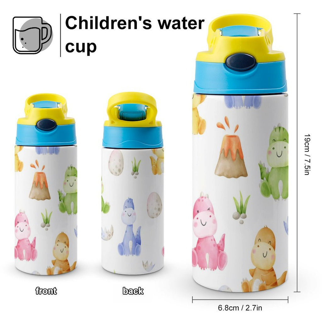 Hatching Dinosaurs - Little Kids Water Bottle Little Kids Water Bottle animal Printed Offshore