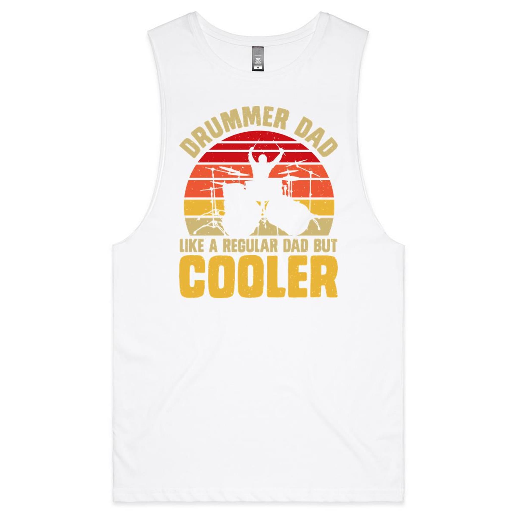 Drummer Dad, Like A Regular Dad But Cooler - Mens Tank Top Tee