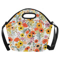 Fun Floral Neoprene Lunch Bag One Size Neoprene Lunch Bag Plants Printed Offshore