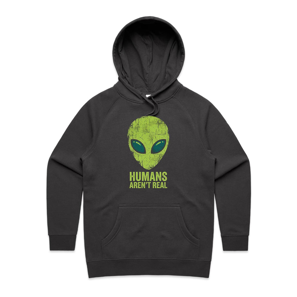 Alien, Humans Aren't Real Women's AS Colour Hoodie
