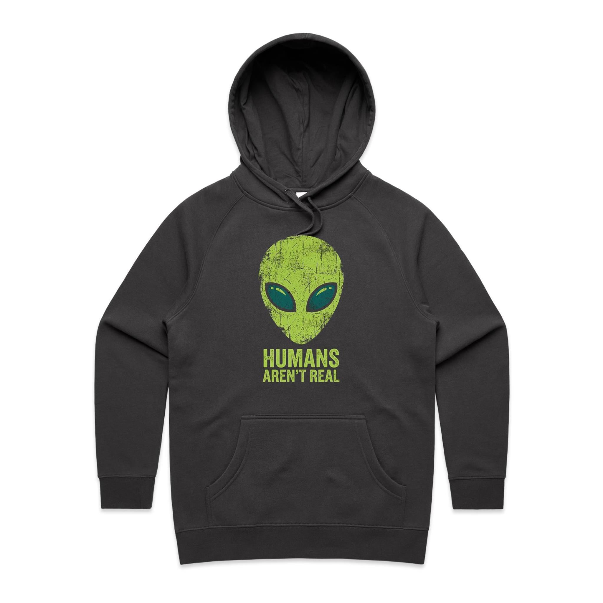 Alien, Humans Aren't Real Women's AS Colour Hoodie