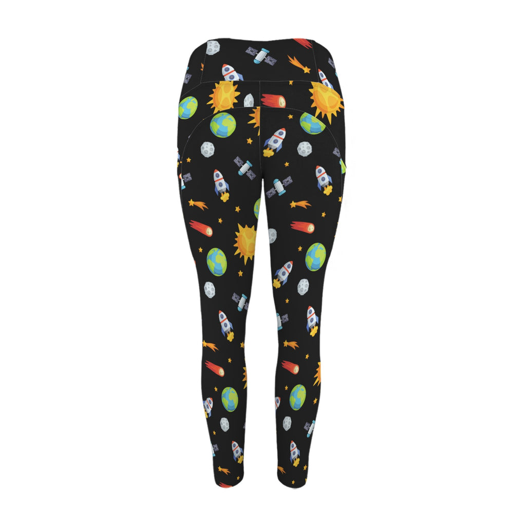 Busy Space - Women's High Waist Pockets Yoga Leggings