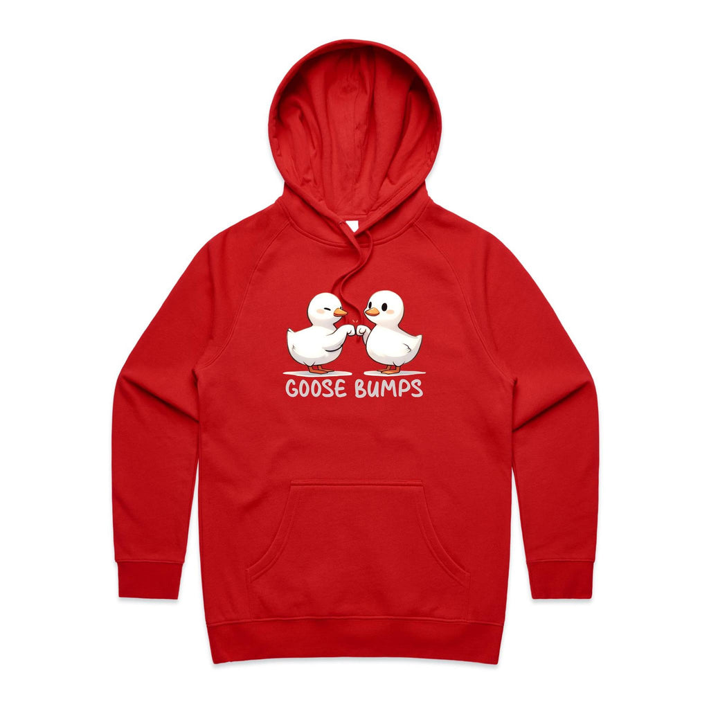 Goose Bumps - Womens Hoodie Red Womens 2XL Womens Hoodie animal Printed In Australia