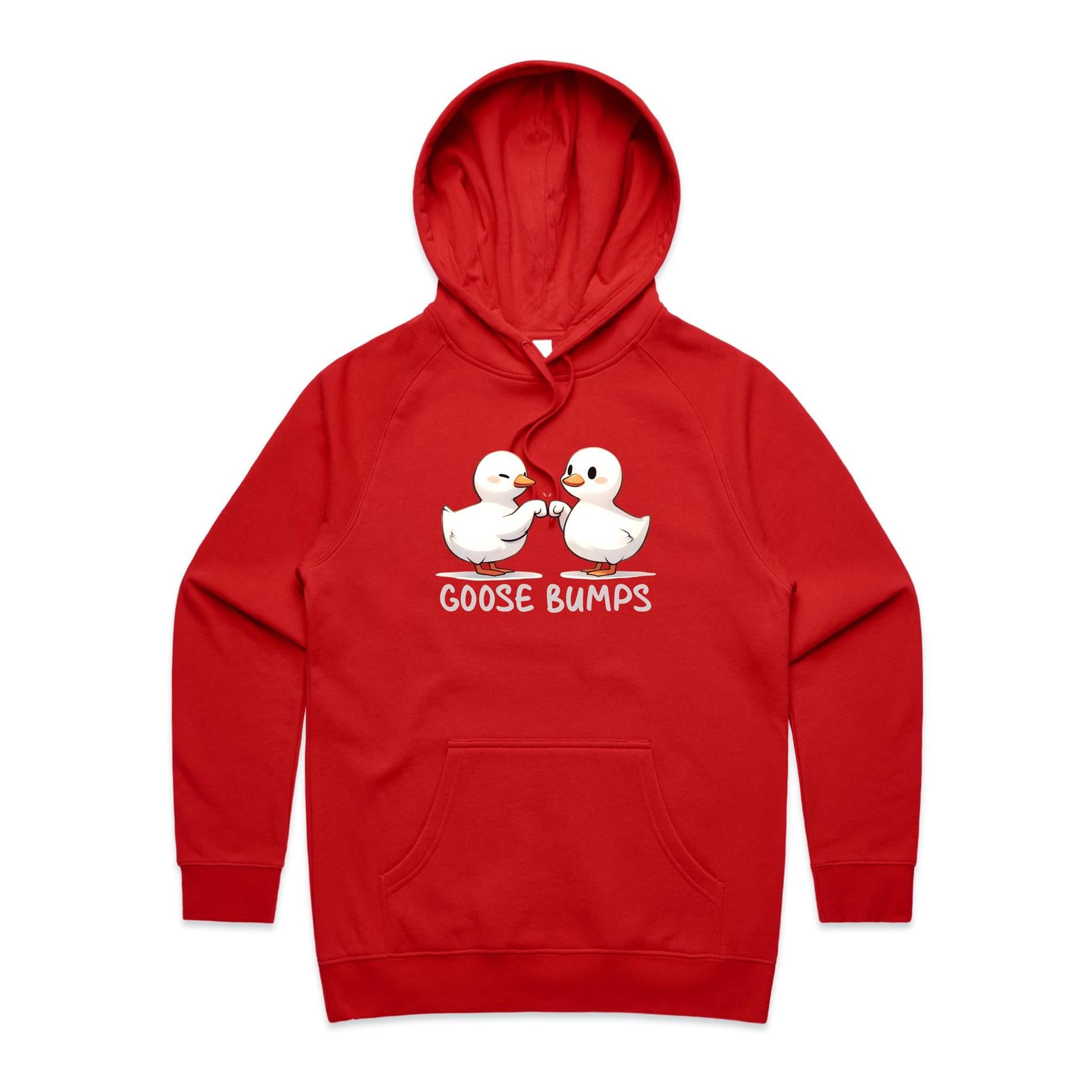 Goose Bumps - Womens Hoodie Red Womens 2XL Womens Hoodie animal Printed In Australia