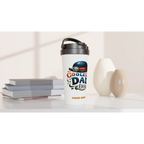 Personalise - Coolest Dad Ever - White 15oz Stainless Steel Travel Mug Personalised Travel Mug customise Dad Globally Fulfilled personalise