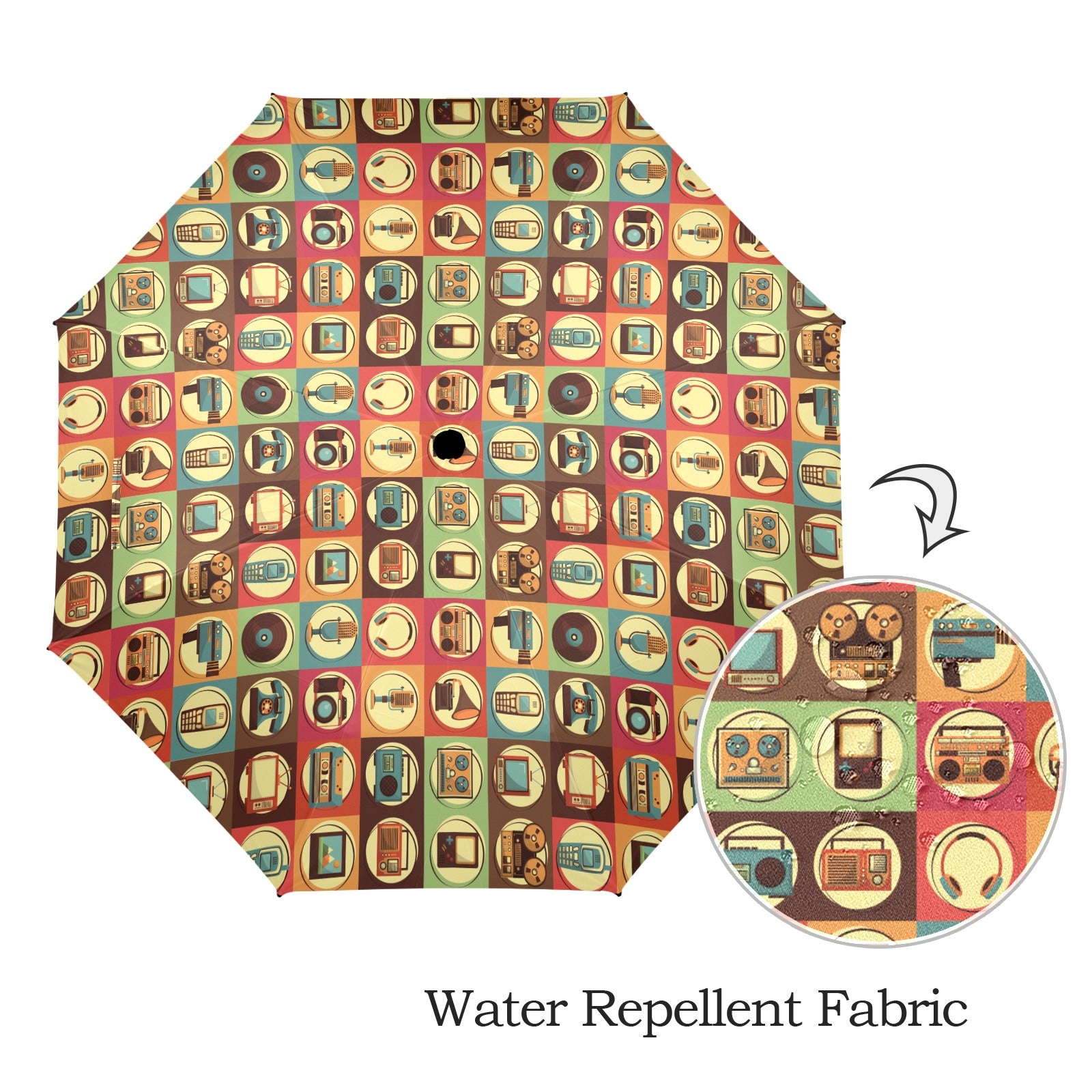 Retro Life - Semi-Automatic Foldable Umbrella (Model U12) Semi-Automatic Foldable Umbrella (U12)